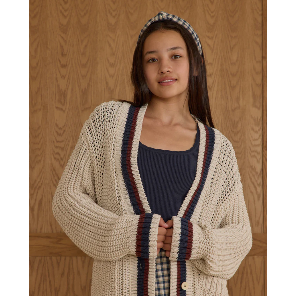 collegiate cardigan || natural