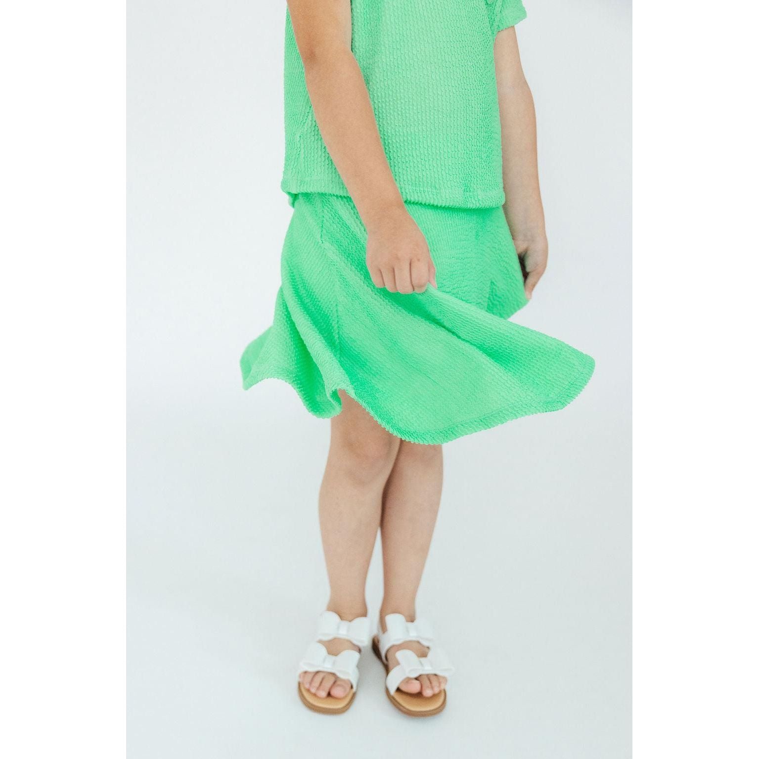 Seafoam Green Scrunchy Twirl Skort