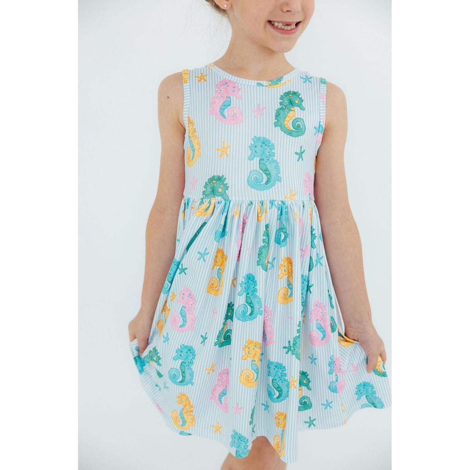 Seahorse Swirl Tank Twirl Dress
