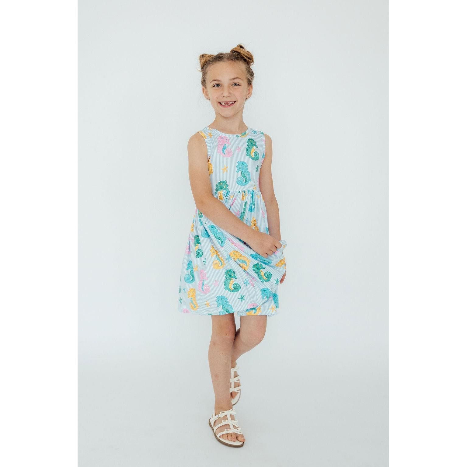 Seahorse Swirl Tank Twirl Dress