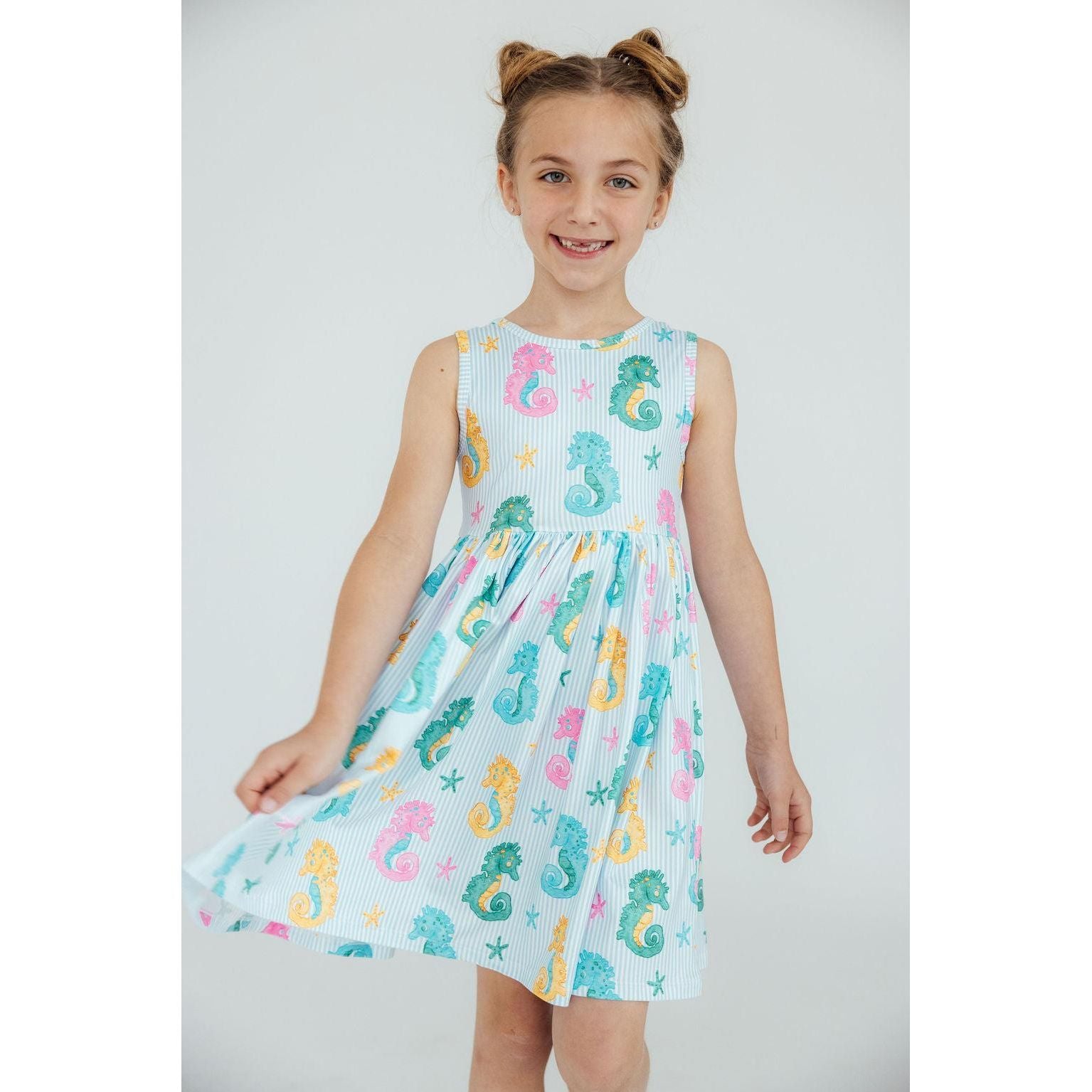 Seahorse Swirl Tank Twirl Dress