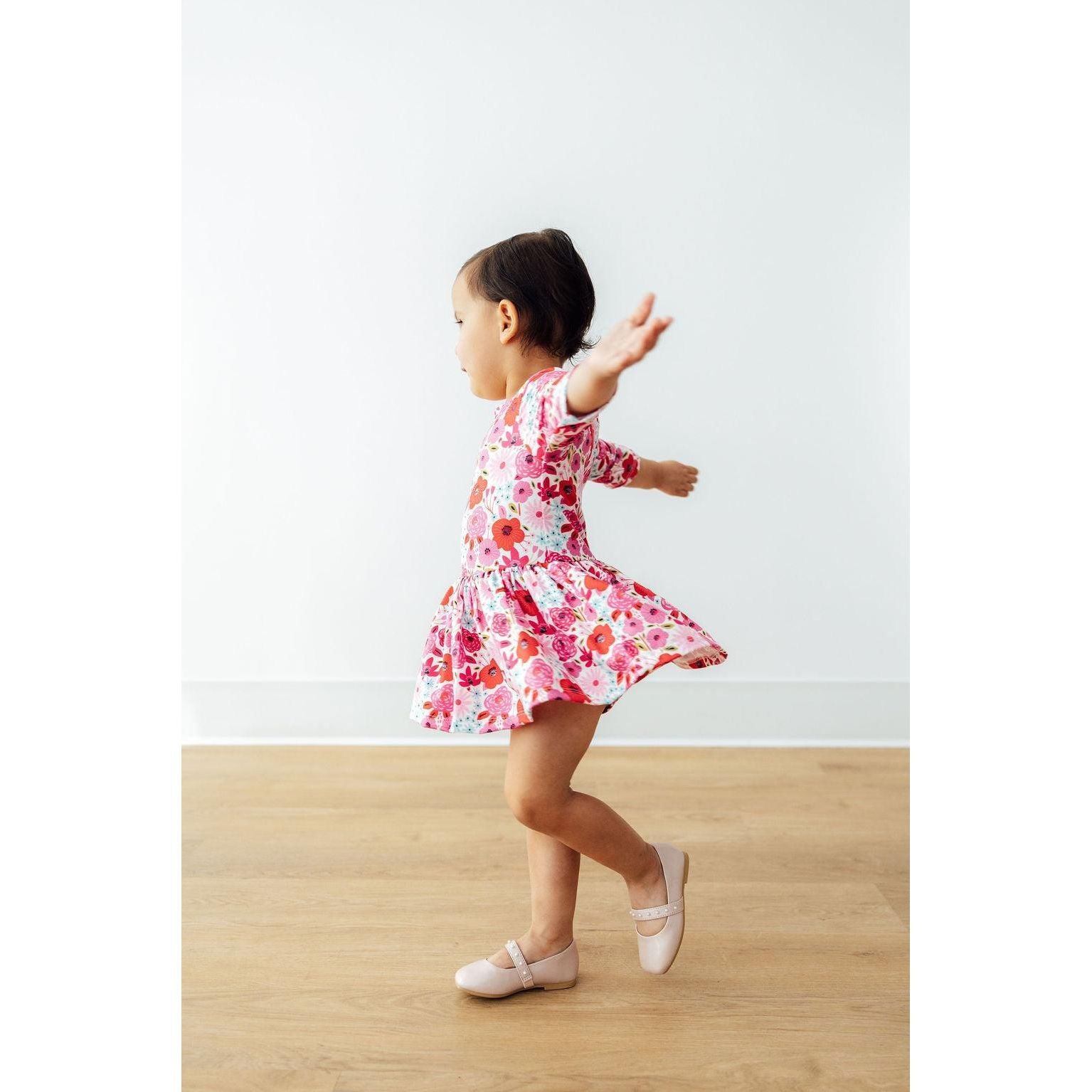 Secret Garden 3/4 Sleeve Twirl Bodysuit