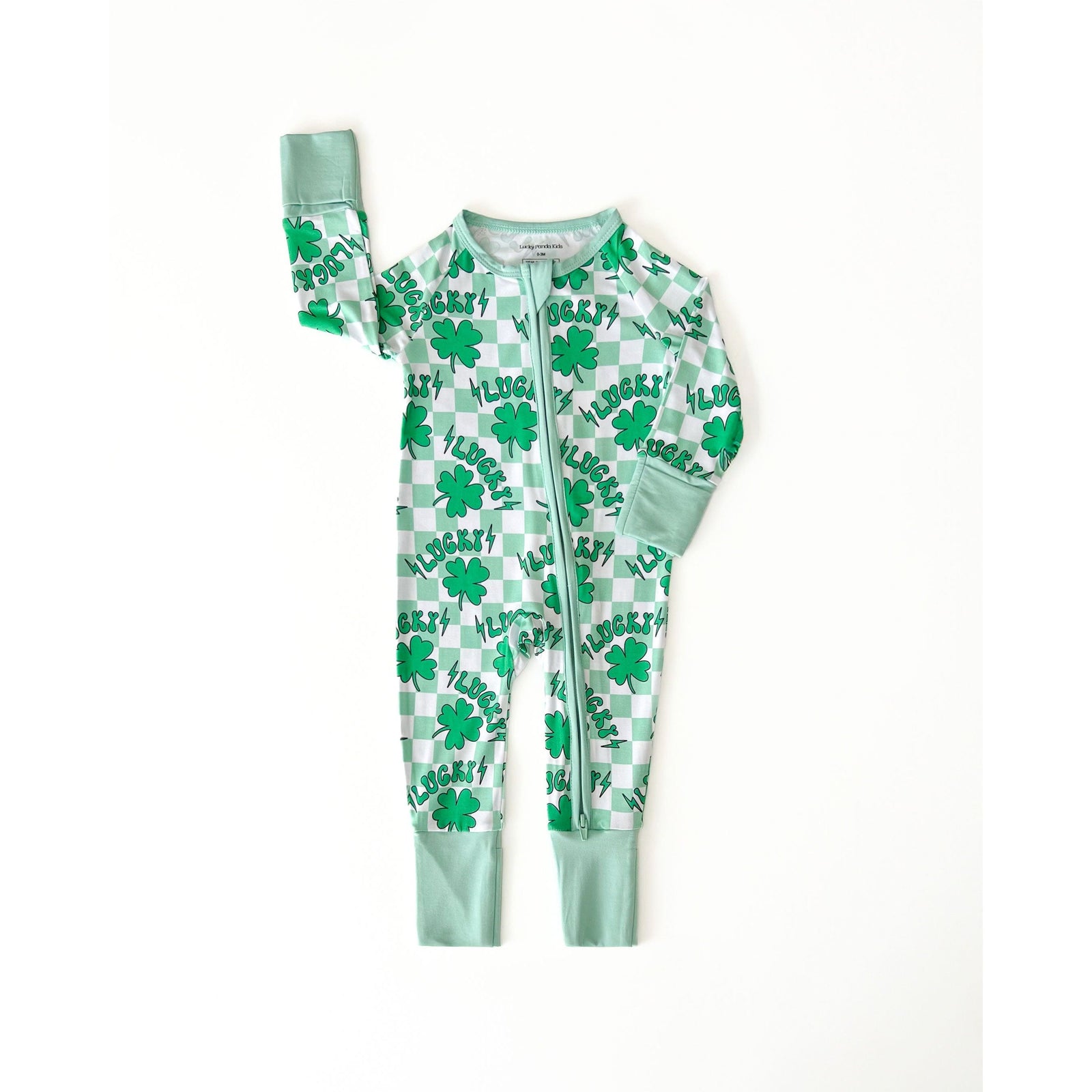 Bamboo Zip Romper | Lucky Shamrock