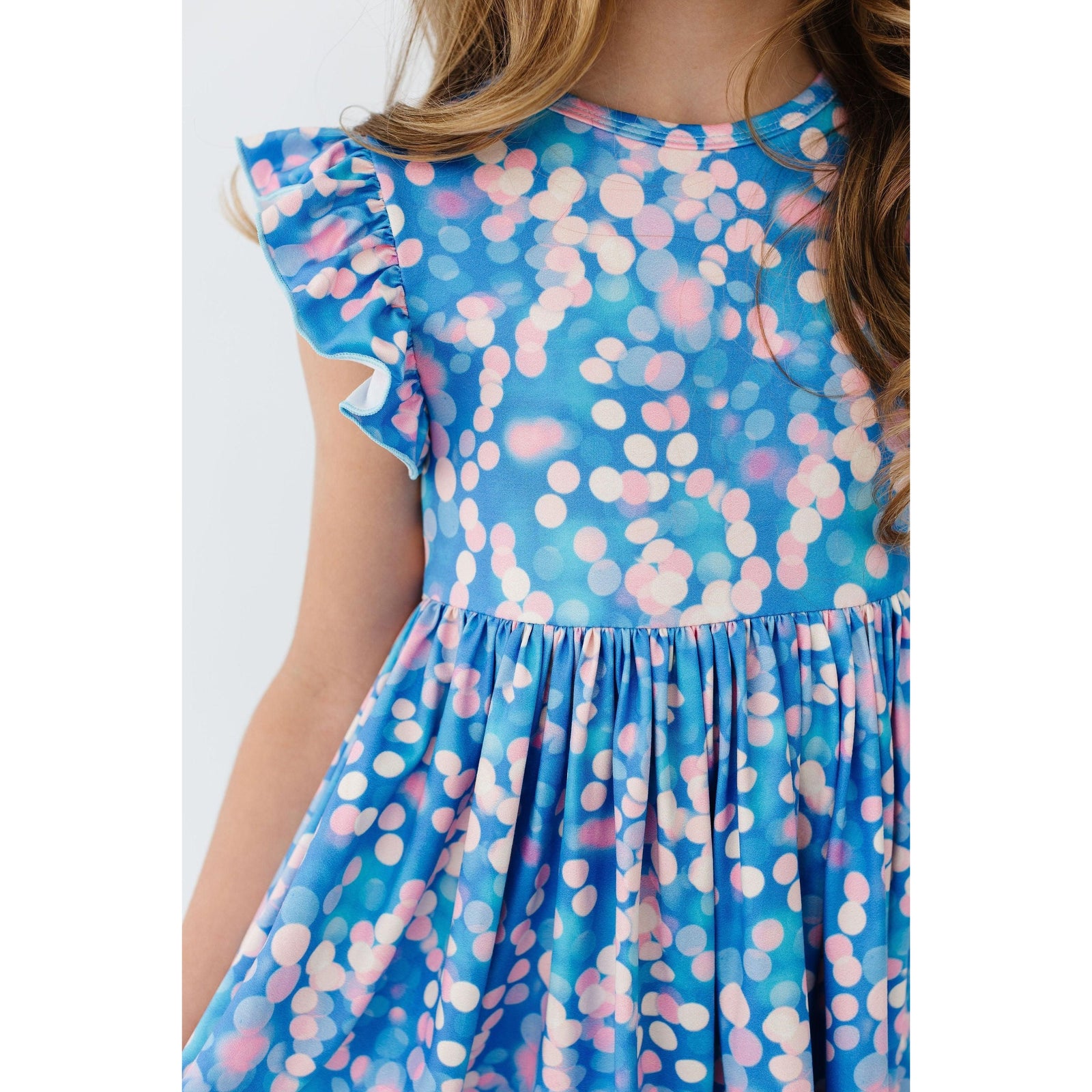 Shimmer & Shine Flutter Sleeve Twirl Dress