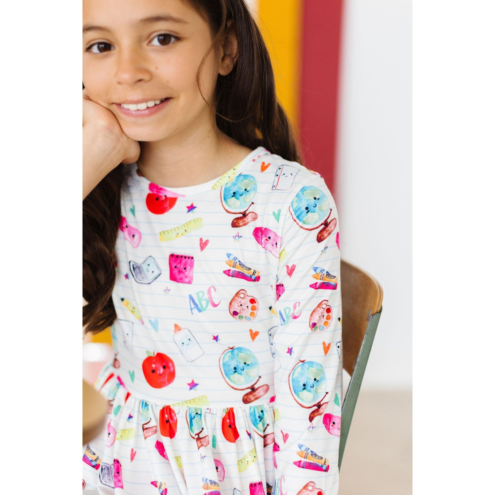 Smarty Pants 3/4 Sleeve Pocket Twirl Dress