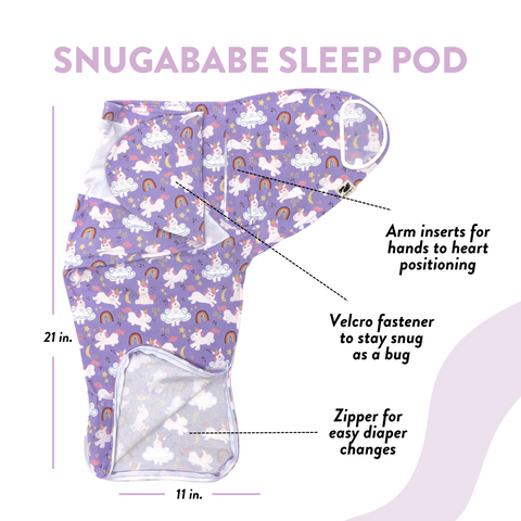 Unicorns Snugababe Swaddle™ Sleep Pod