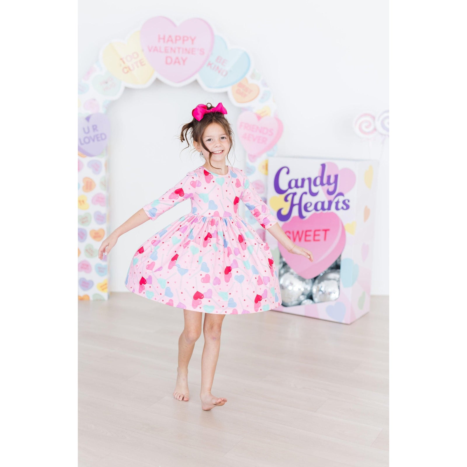Sucker for You 3/4 Sleeve Pocket Twirl Dress