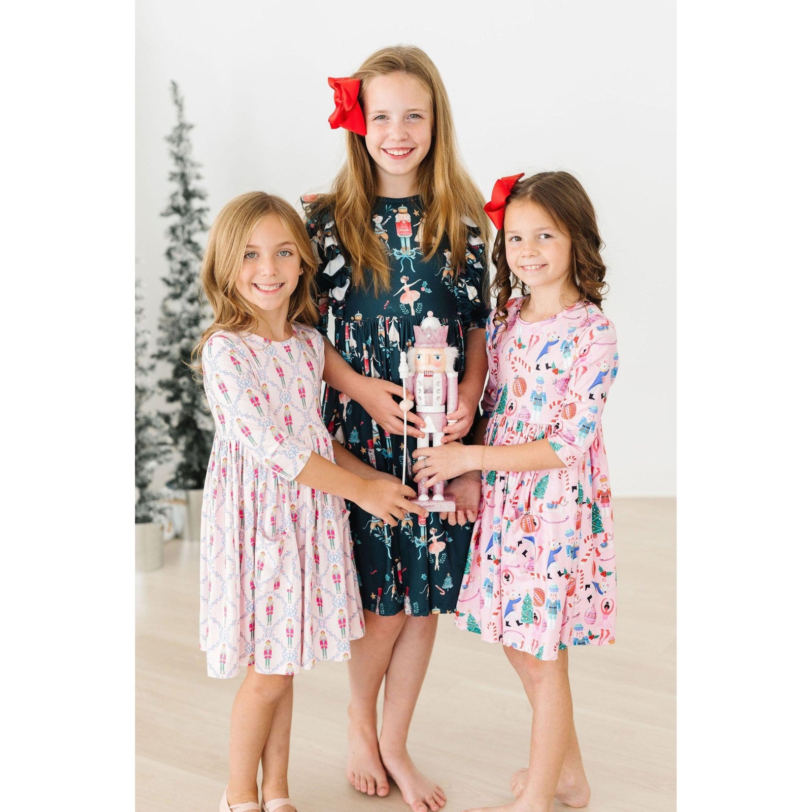 Sugarplum Fairy 3/4 Sleeve Pocket Twirl Dress