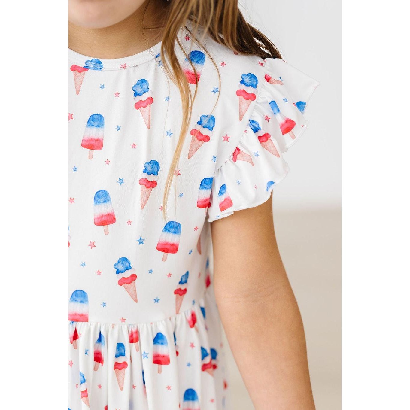 Summer Sweets Flutter Sleeve Twirl Dress