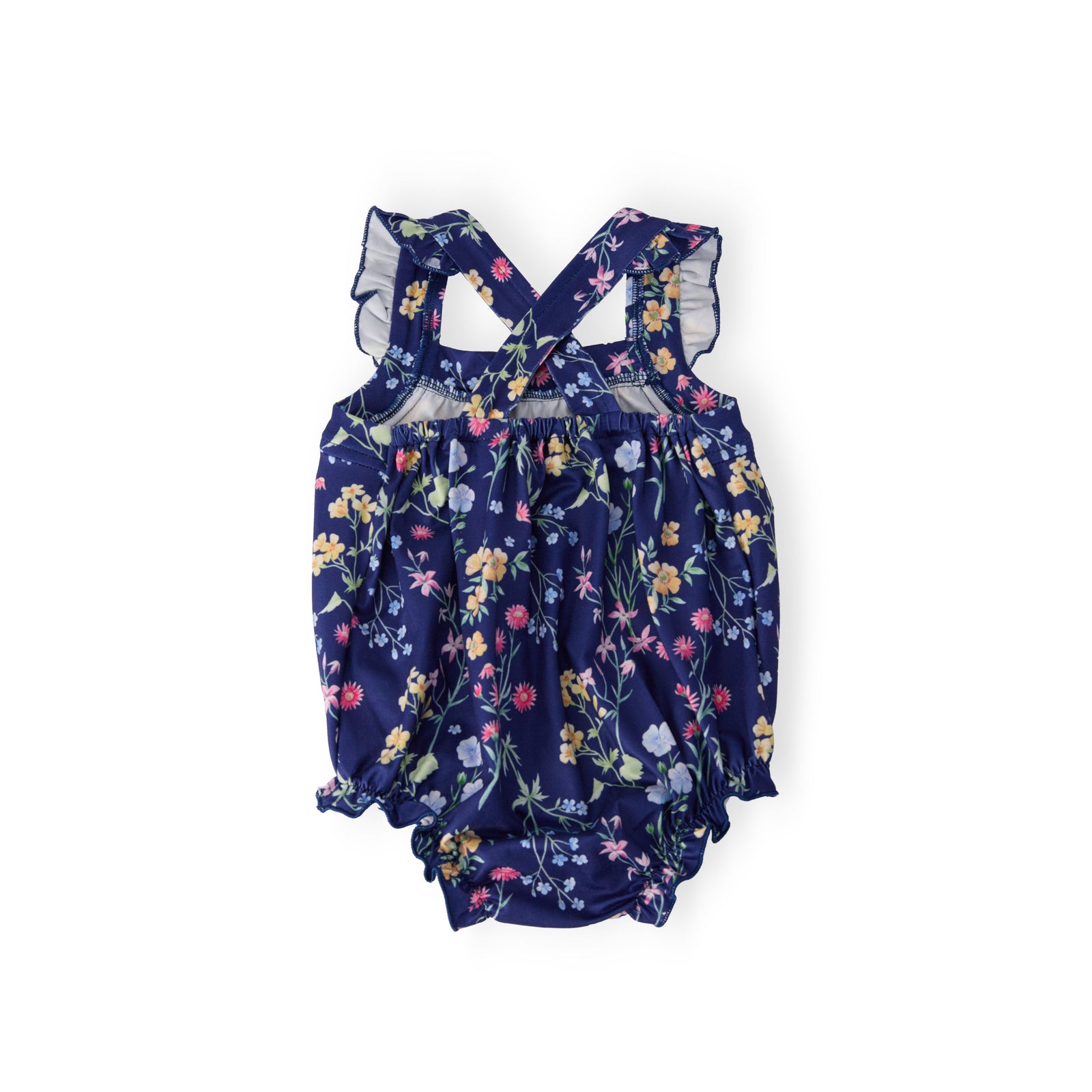 Sunny Meadow Ruffle Cross Back Romper