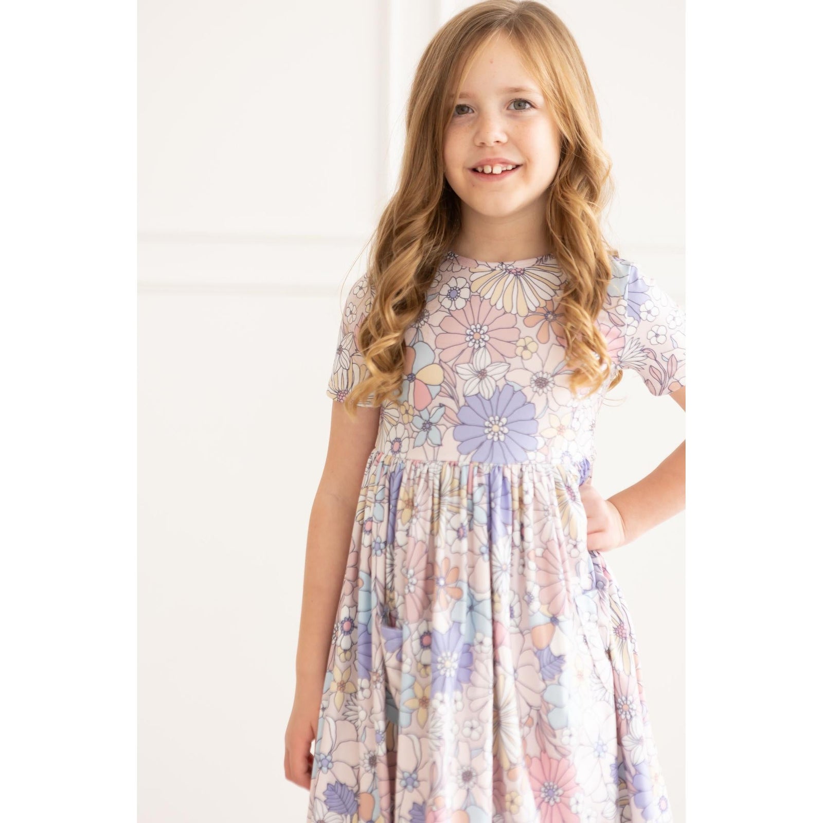 Sweet Escape Floral S/S Pocket Twirl Dress