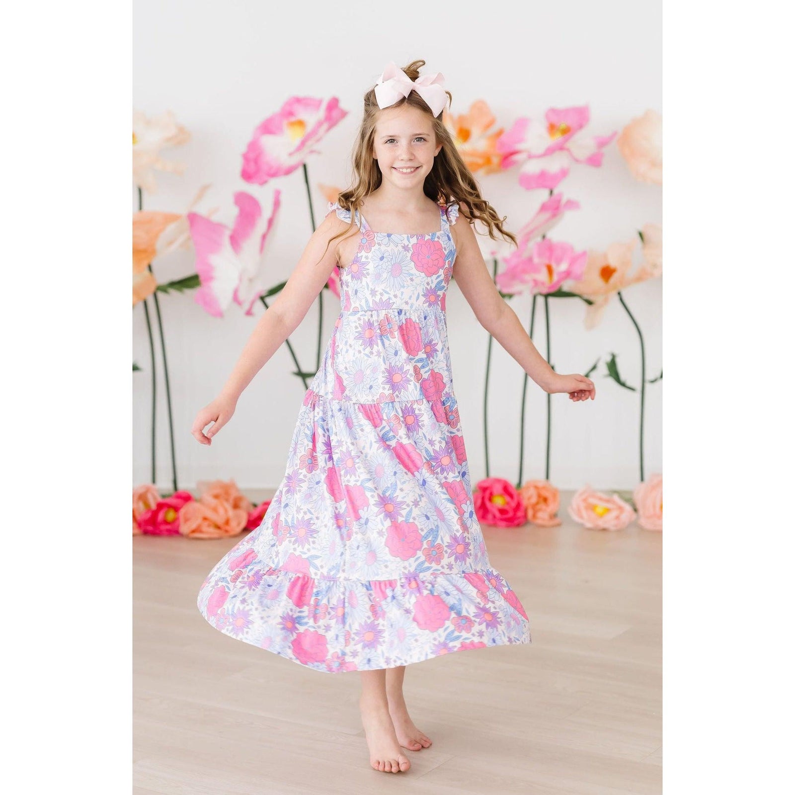 Sweet Springtime Ruffle Maxi Dress