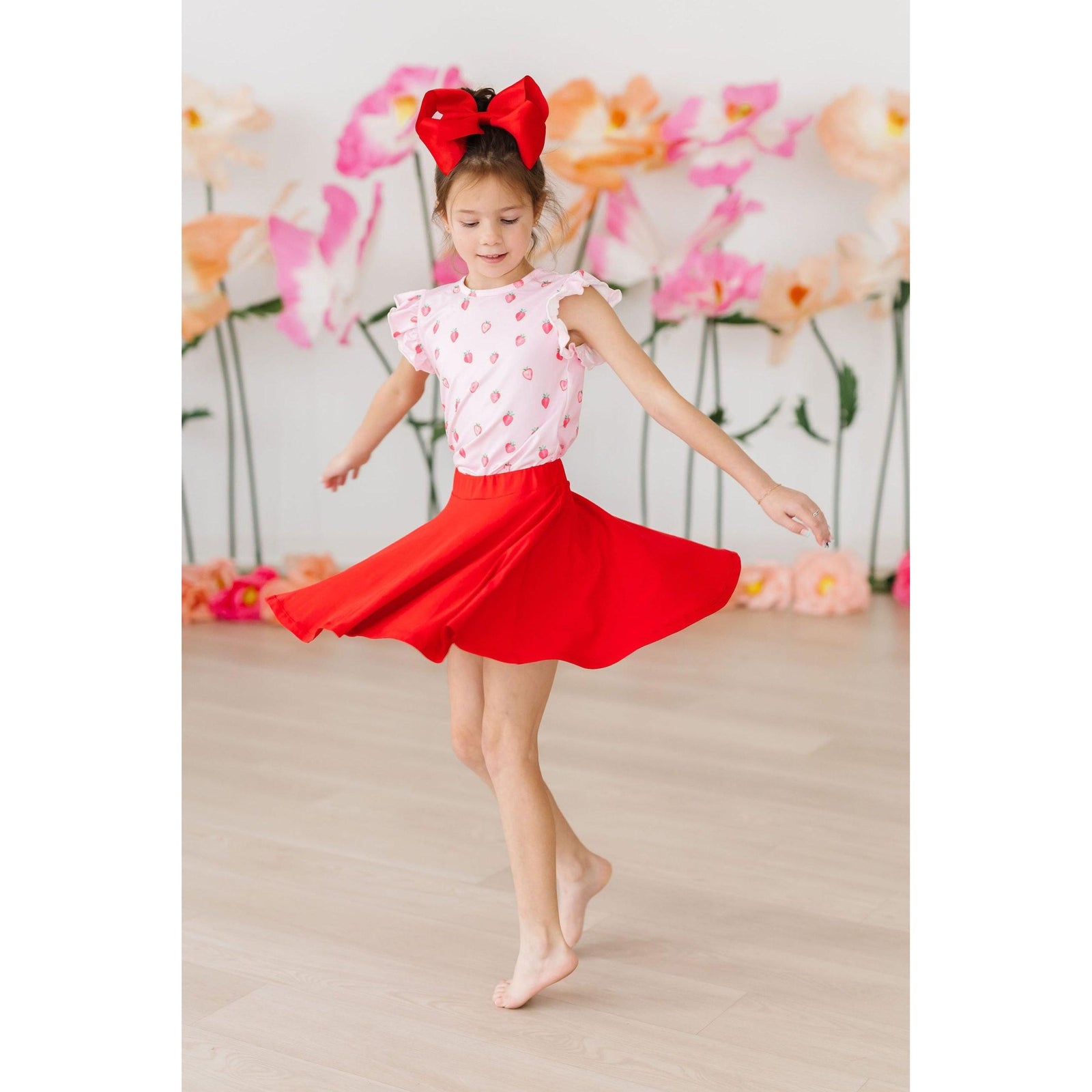 Sweet Strawberries S/S Ruffle Tee