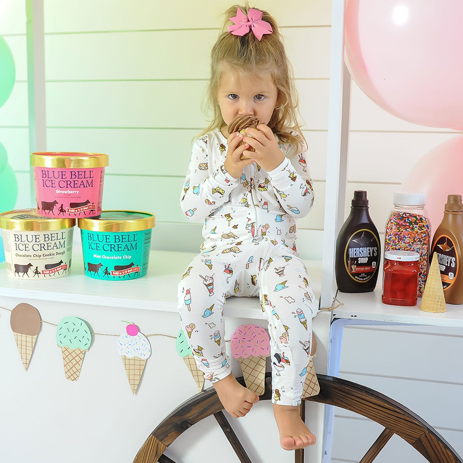 Ice Cream Bamboo Convertible Footie