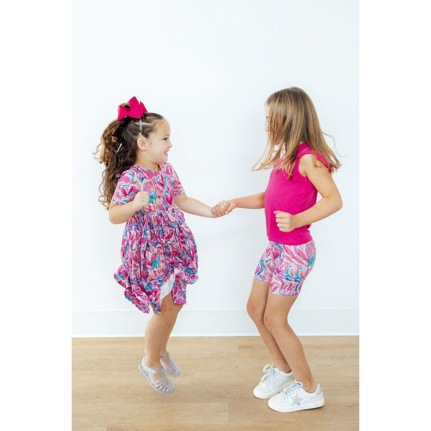 Sweetheart Scribble S/S Pocket Twirl Dress