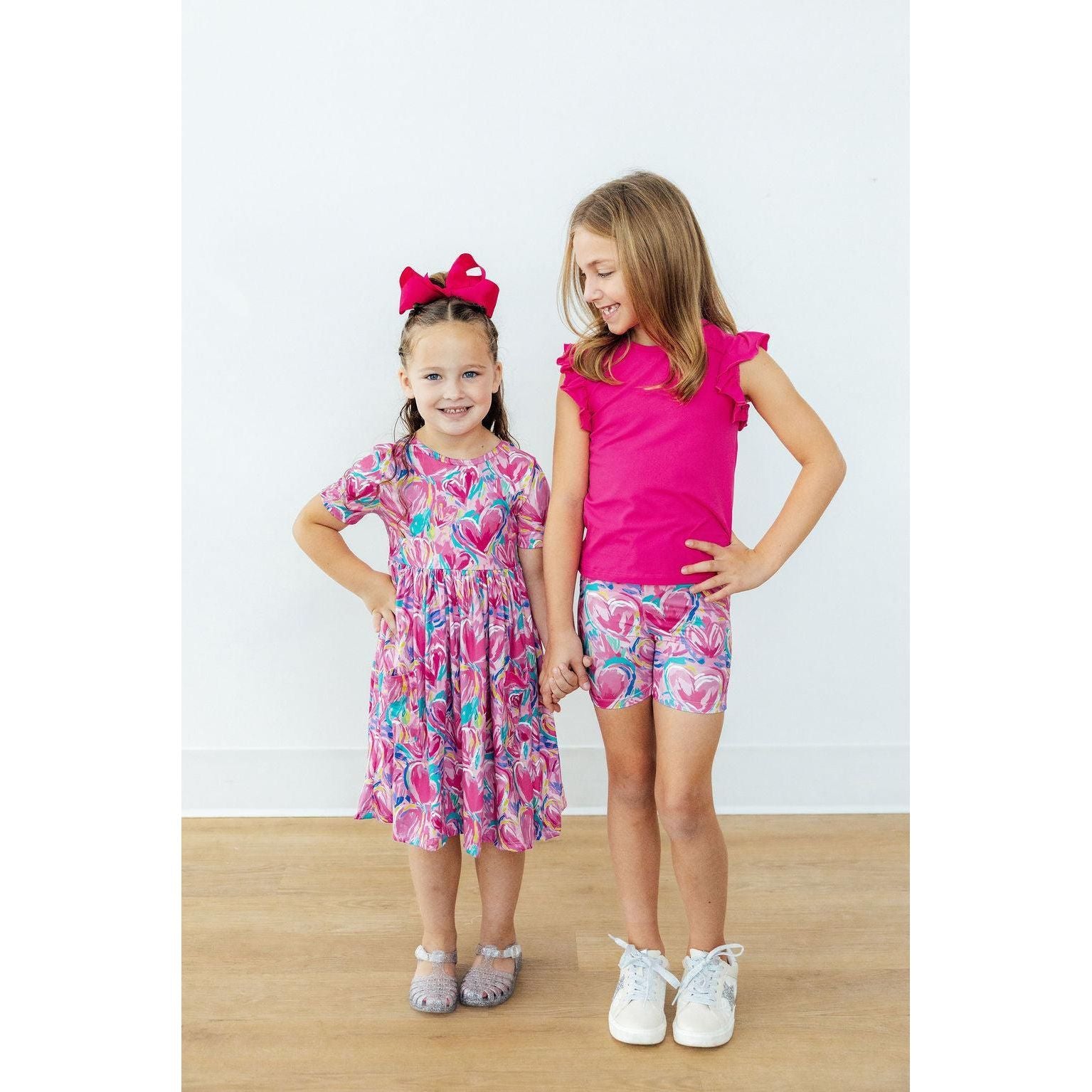 Sweetheart Scribble S/S Pocket Twirl Dress