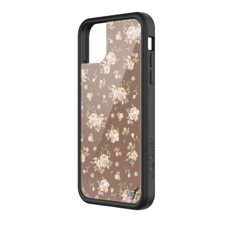 Brown Floral iPhone Case