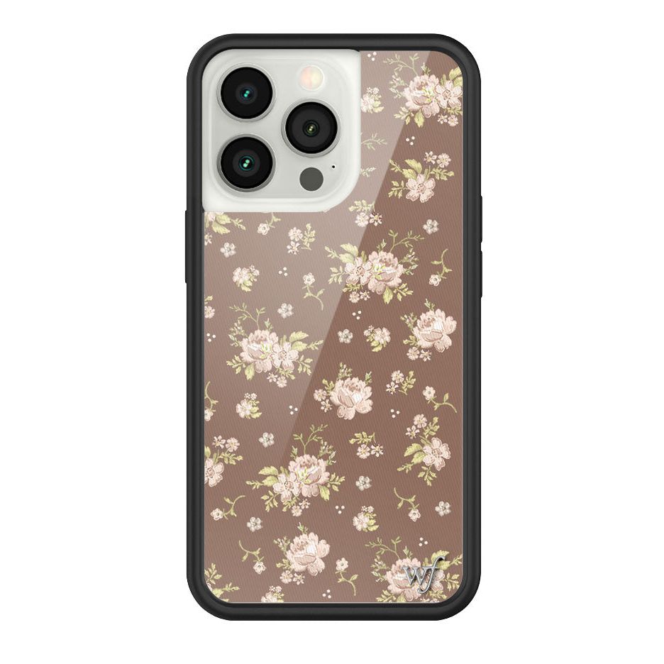 Brown Floral iPhone Case