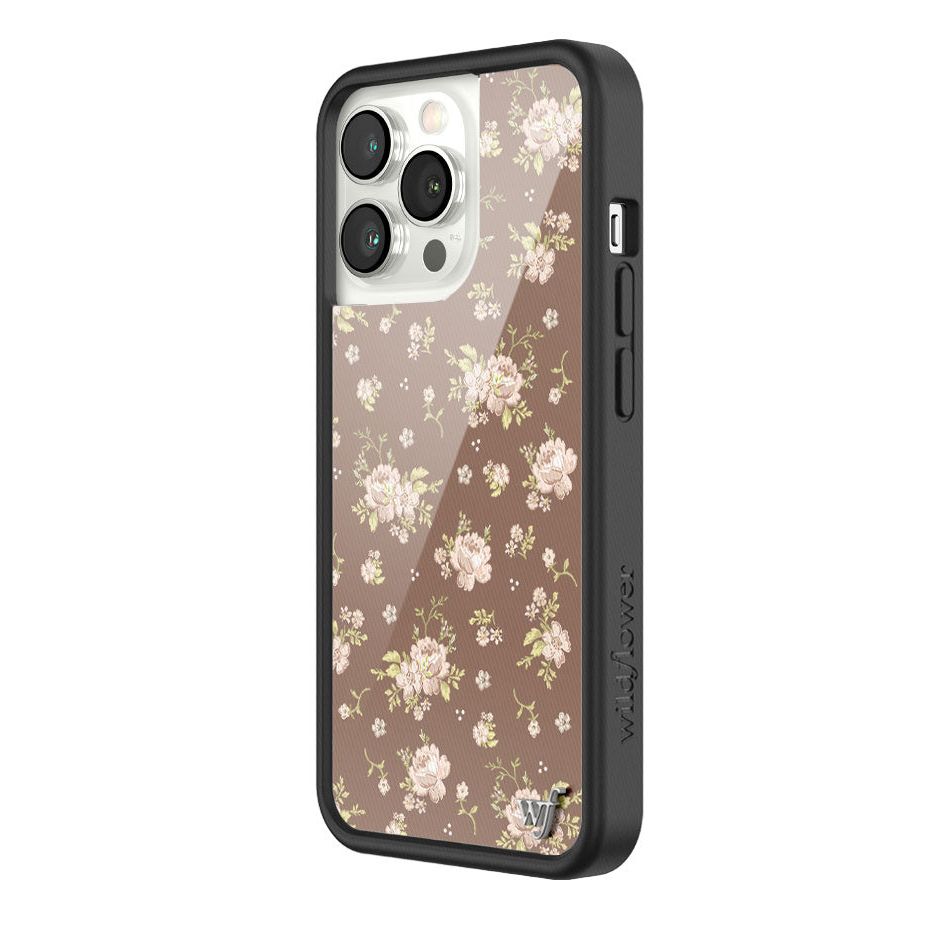 Brown Floral iPhone Case