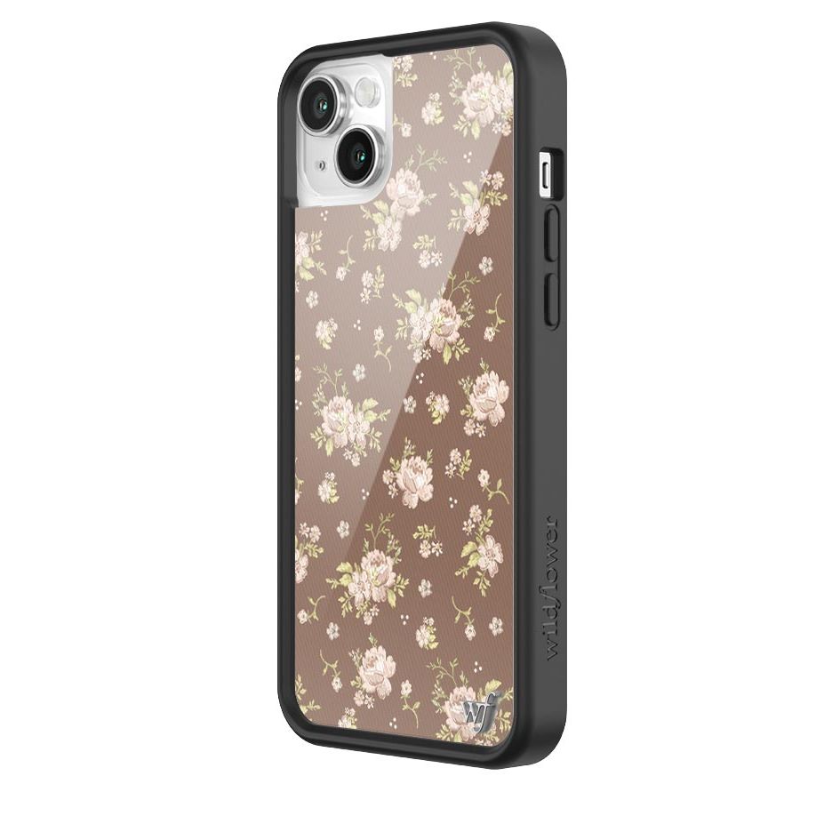 Brown Floral iPhone Case