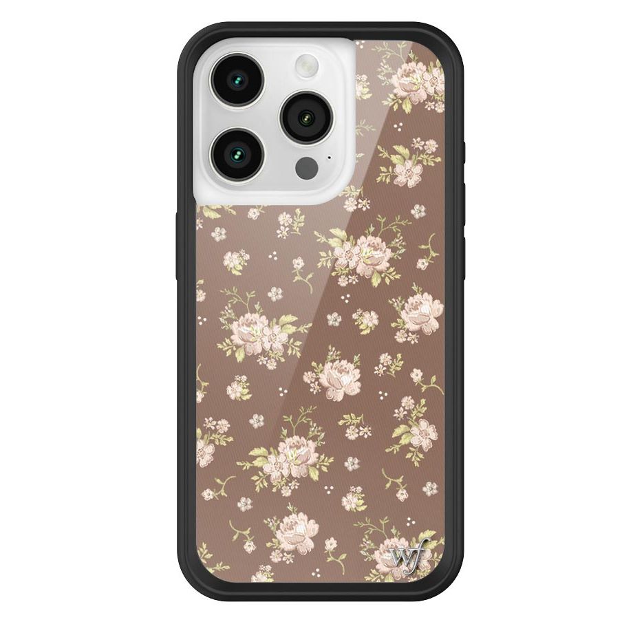 Brown Floral iPhone Case