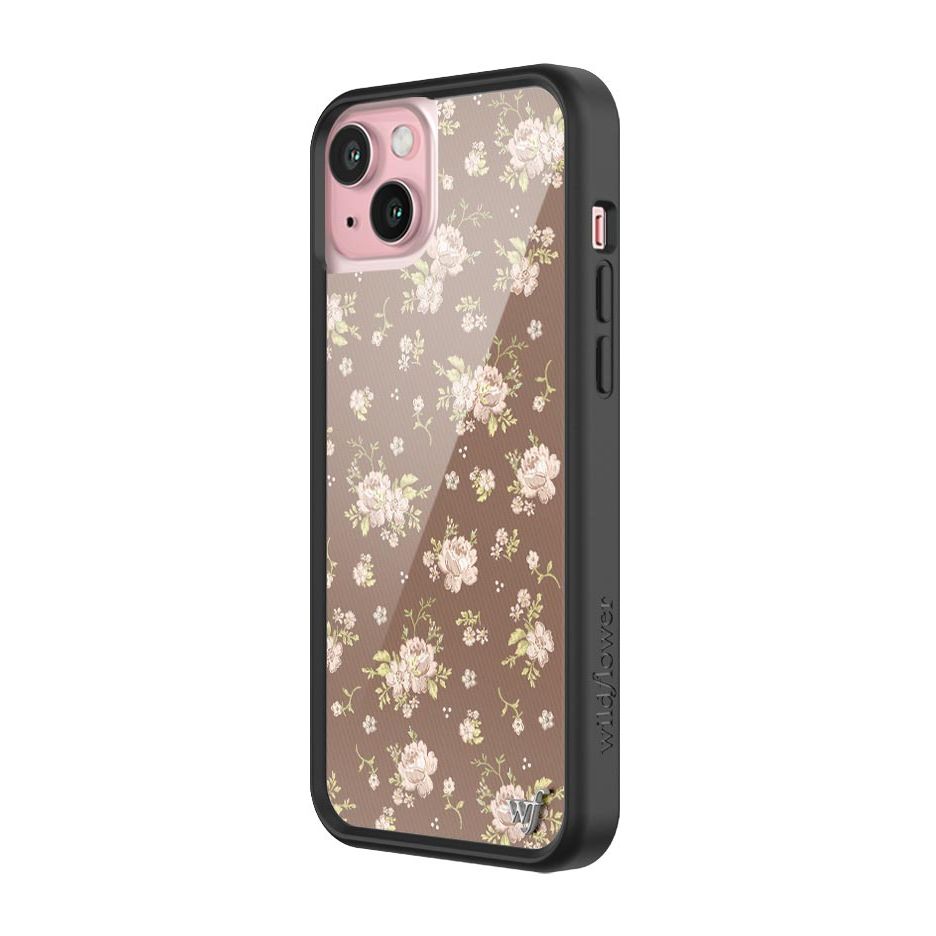 Brown Floral iPhone Case