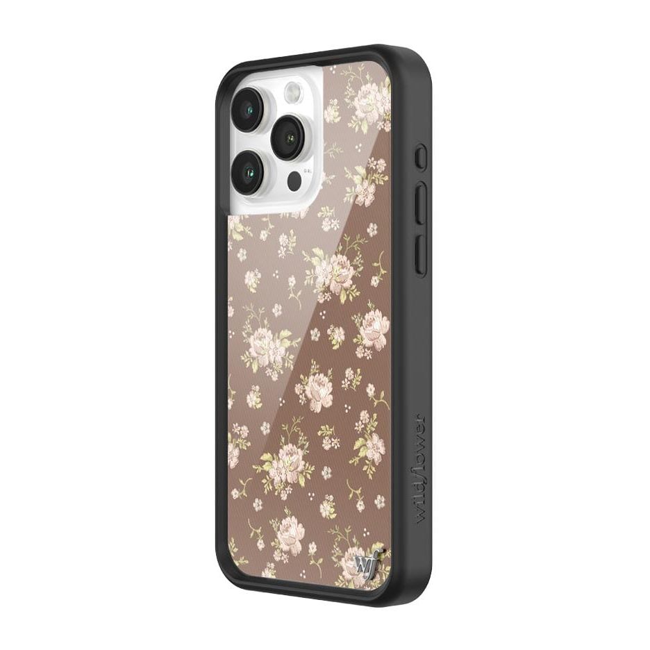 Brown Floral iPhone Case
