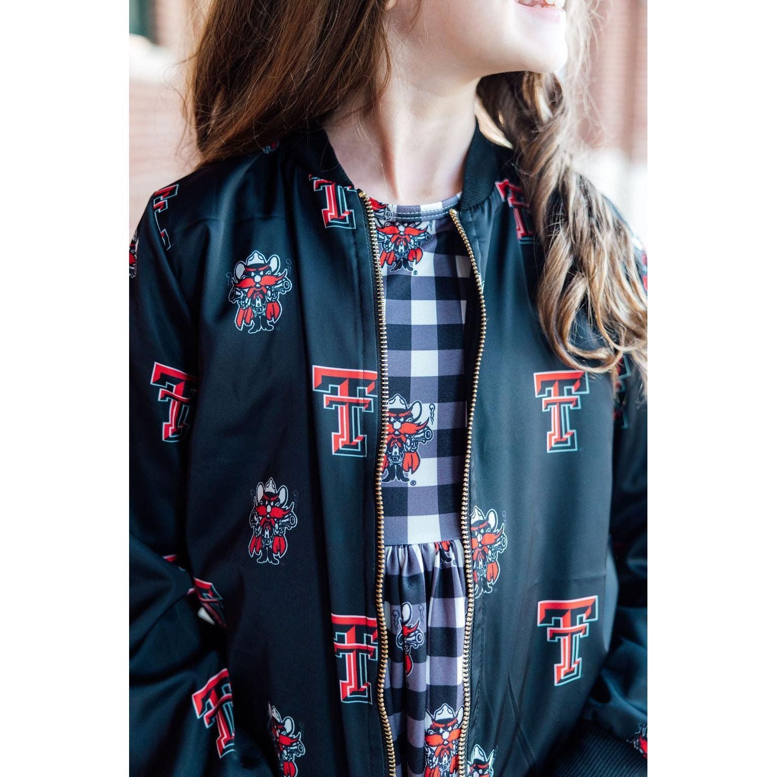 Texas Tech Black Red Raider Satin Jacket