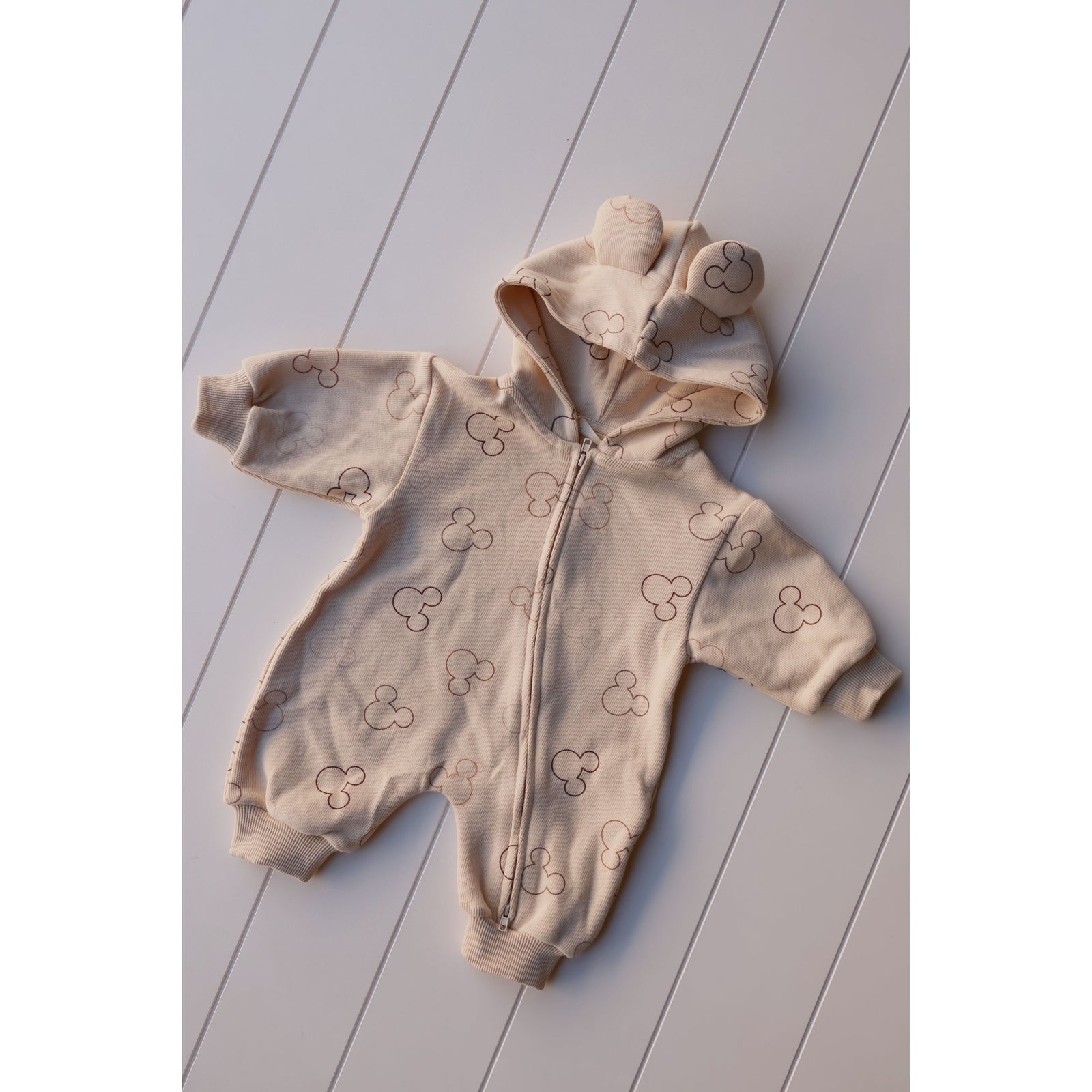 Printed Zip Hooded Jumpsuit