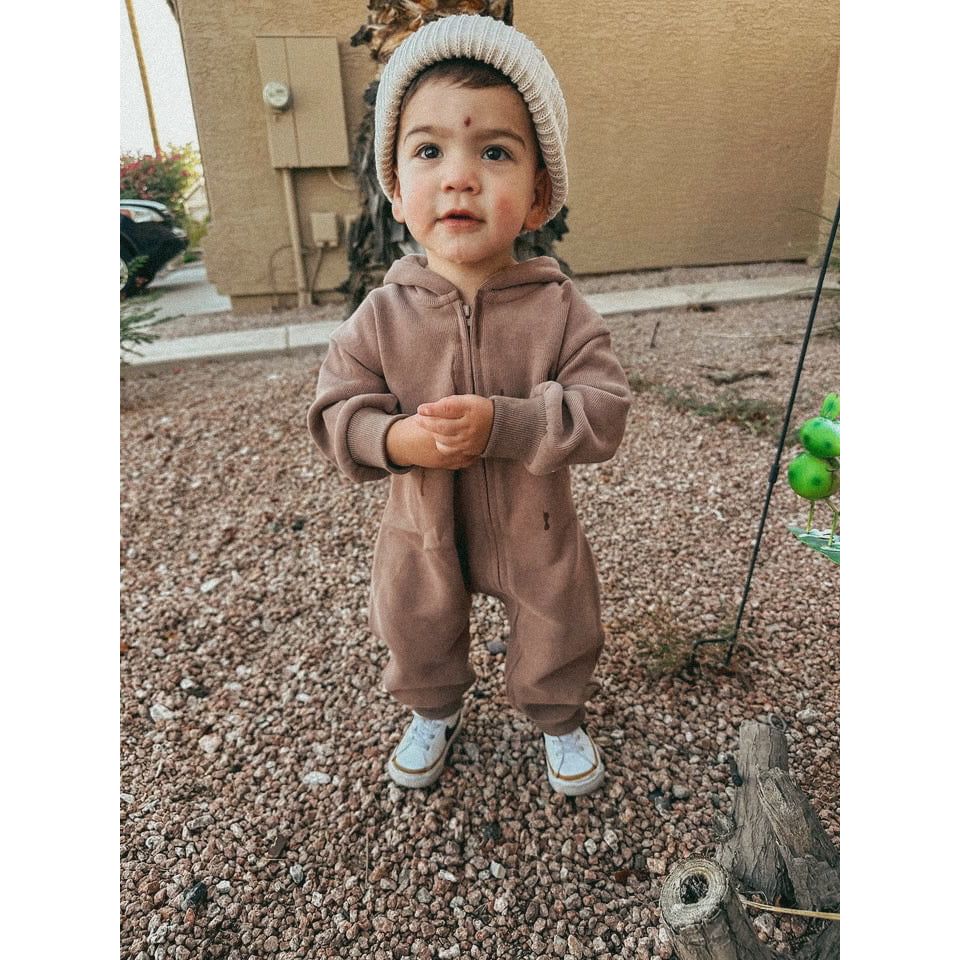 Zip Up Hooded Jumpsuit