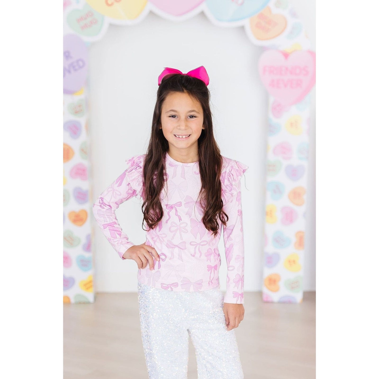Twinkle Ties L/S Ruffle Tee