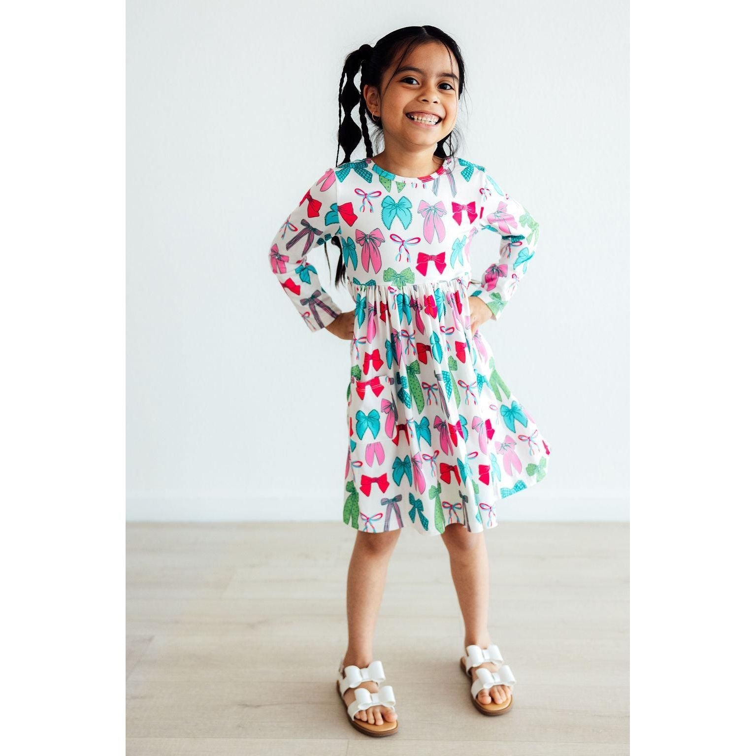 Twirls & Ties L/S Pocket Twirl Dress