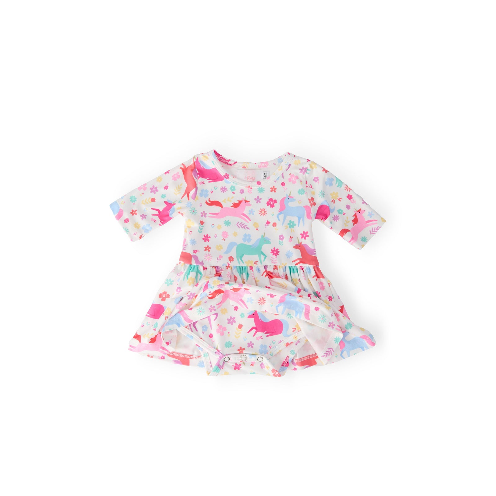 Unicorn Wish 3/4 Sleeve Twirl Bodysuit