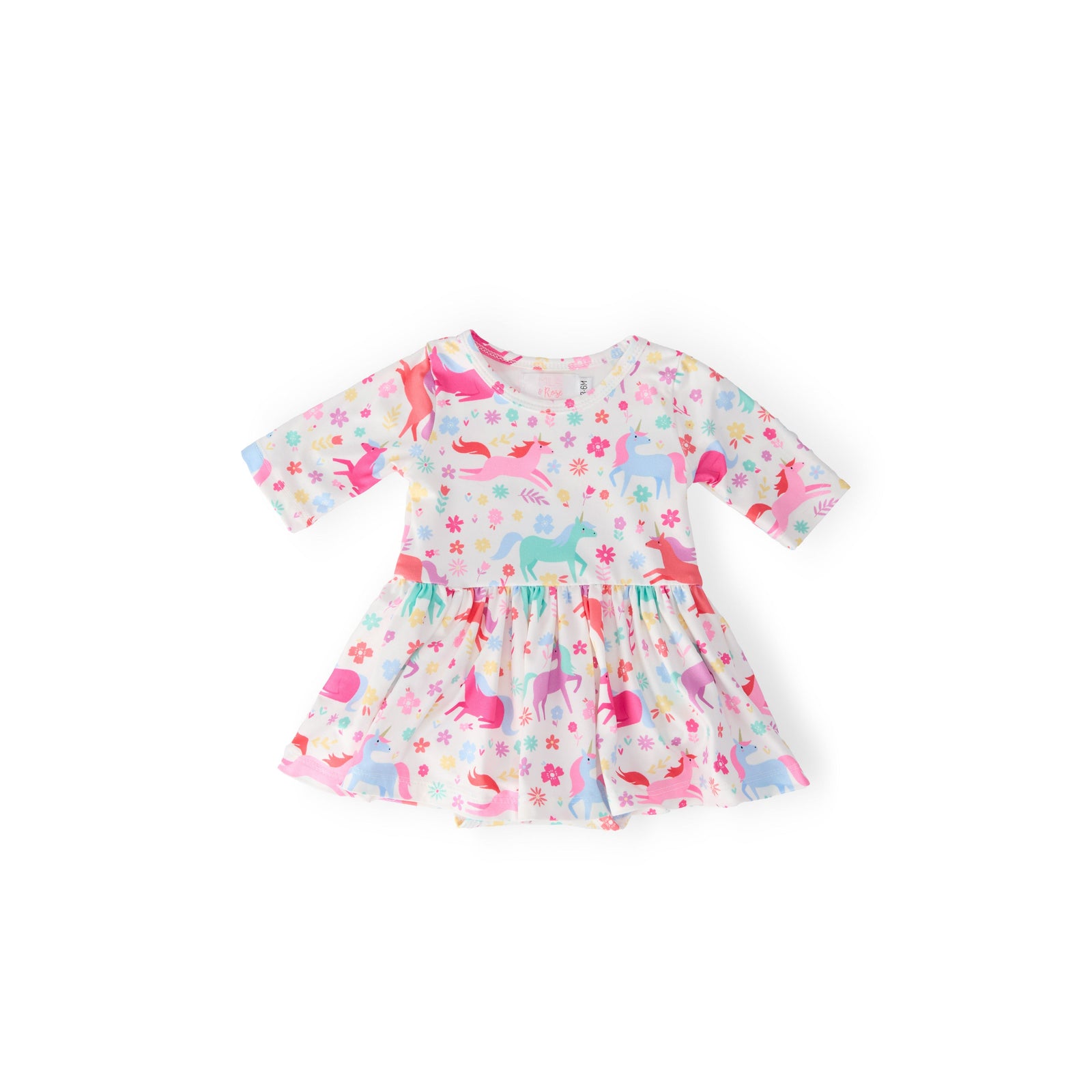 Unicorn Wish 3/4 Sleeve Twirl Bodysuit