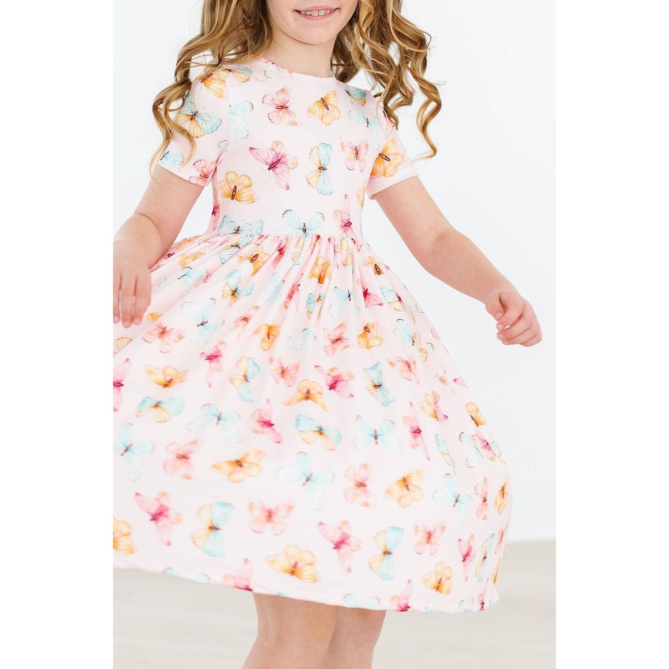 Butterfly Kisses S/S Pocket Twirl Dress