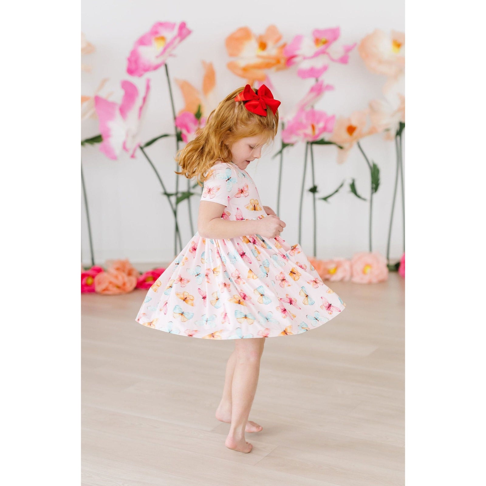 Butterfly Kisses S/S Pocket Twirl Dress