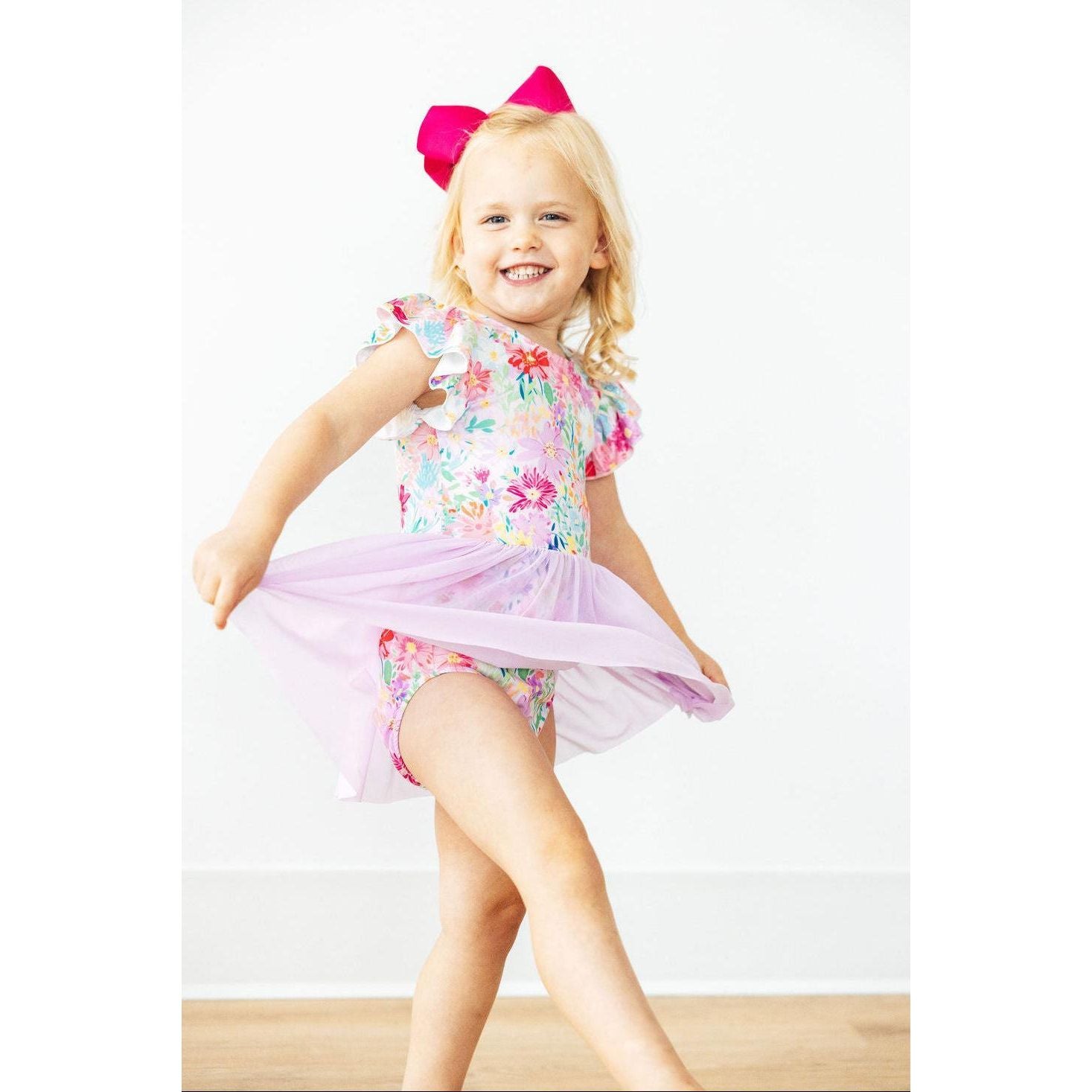 Field of Flowers S/S Twirl Leotard