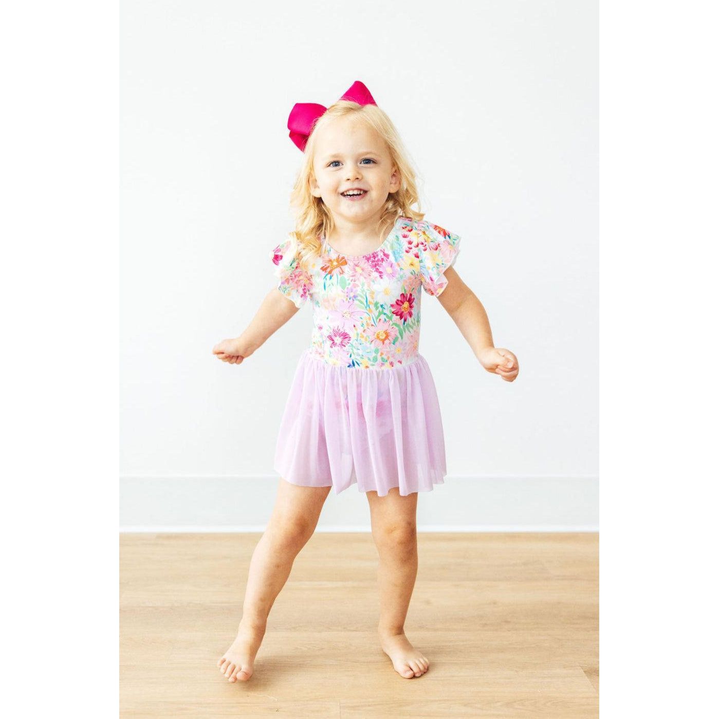Field of Flowers S/S Twirl Leotard