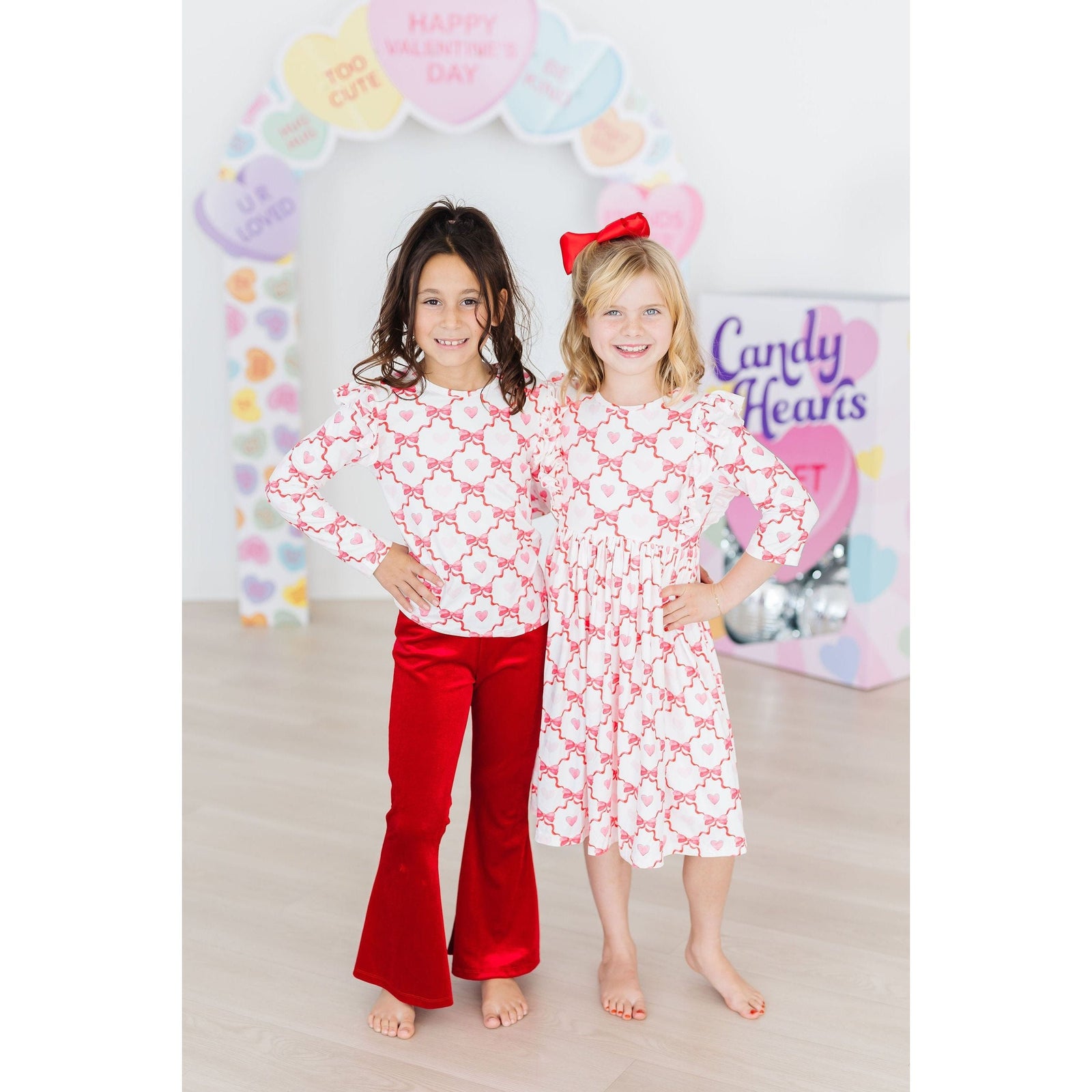 Lovebug 3/4 Sleeve Ruffle Twirl Dress