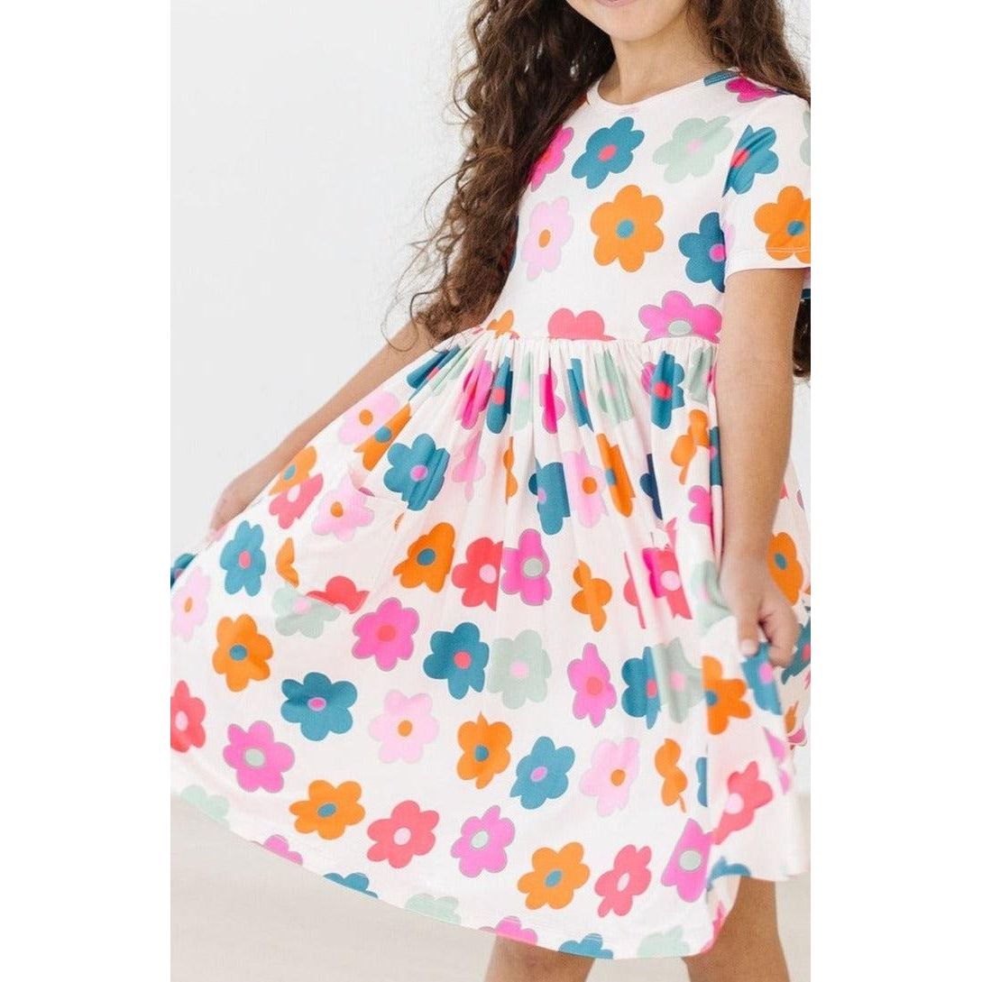 Retro Floral S/S Pocket Twirl Dress