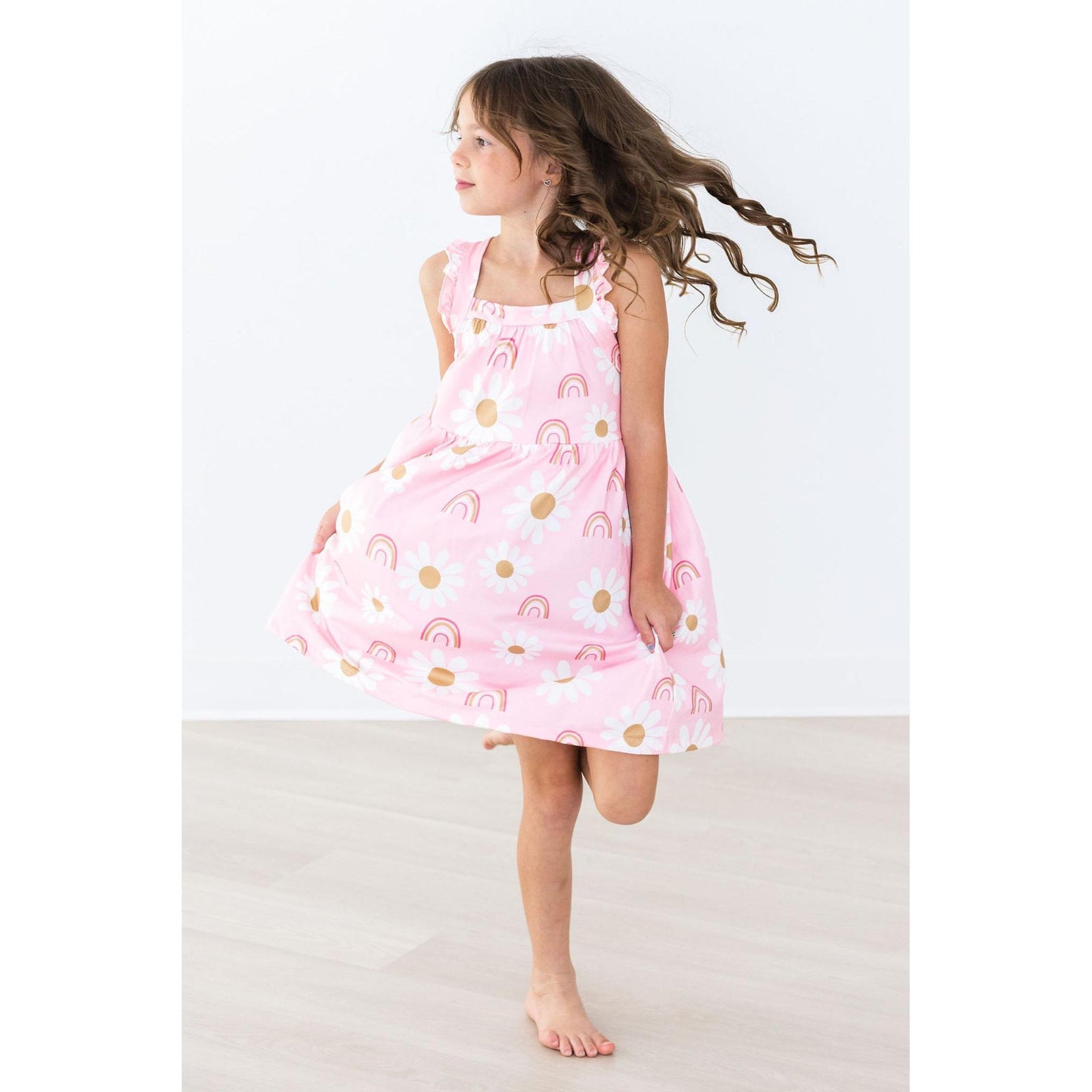 You are My Sunshine Ruffle Cross Back Dress