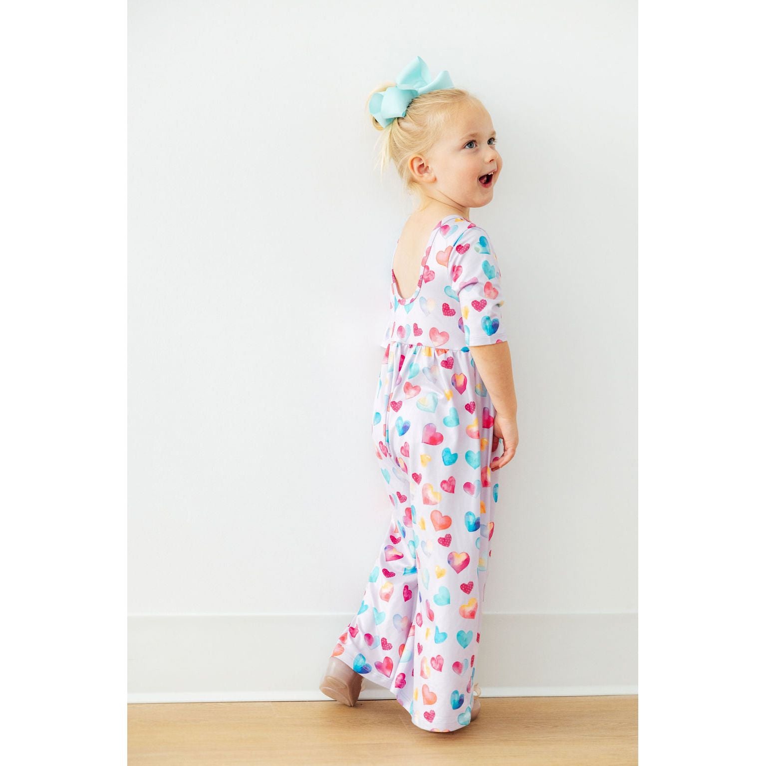 Watercolor Kisses Wide Leg Jumpsuit
