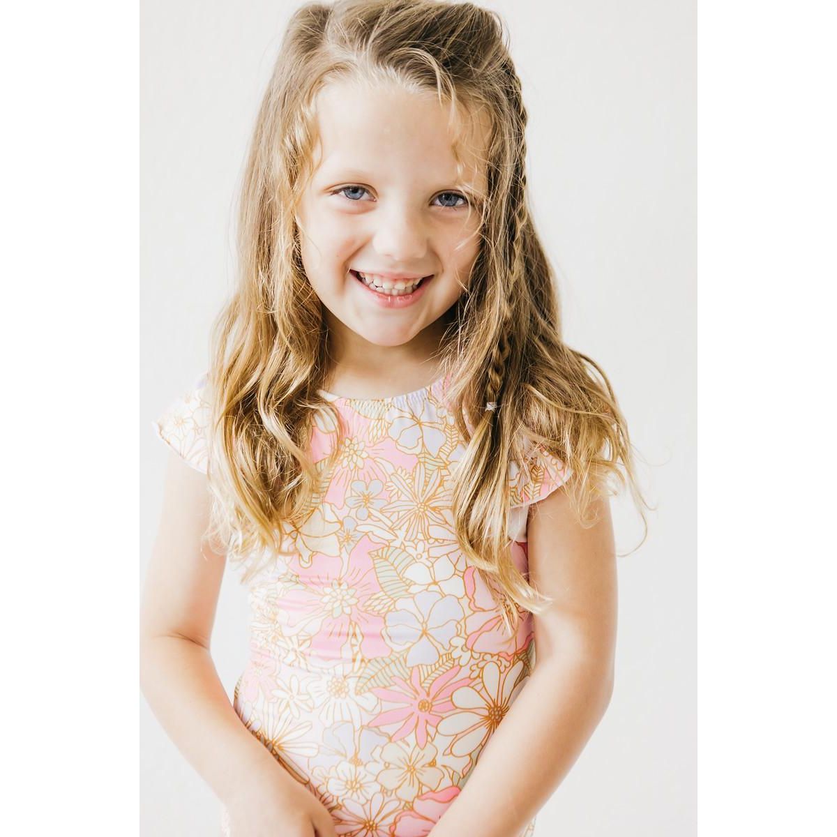 What's Up Buttercup S/S Flutter Sleeve Leotard
