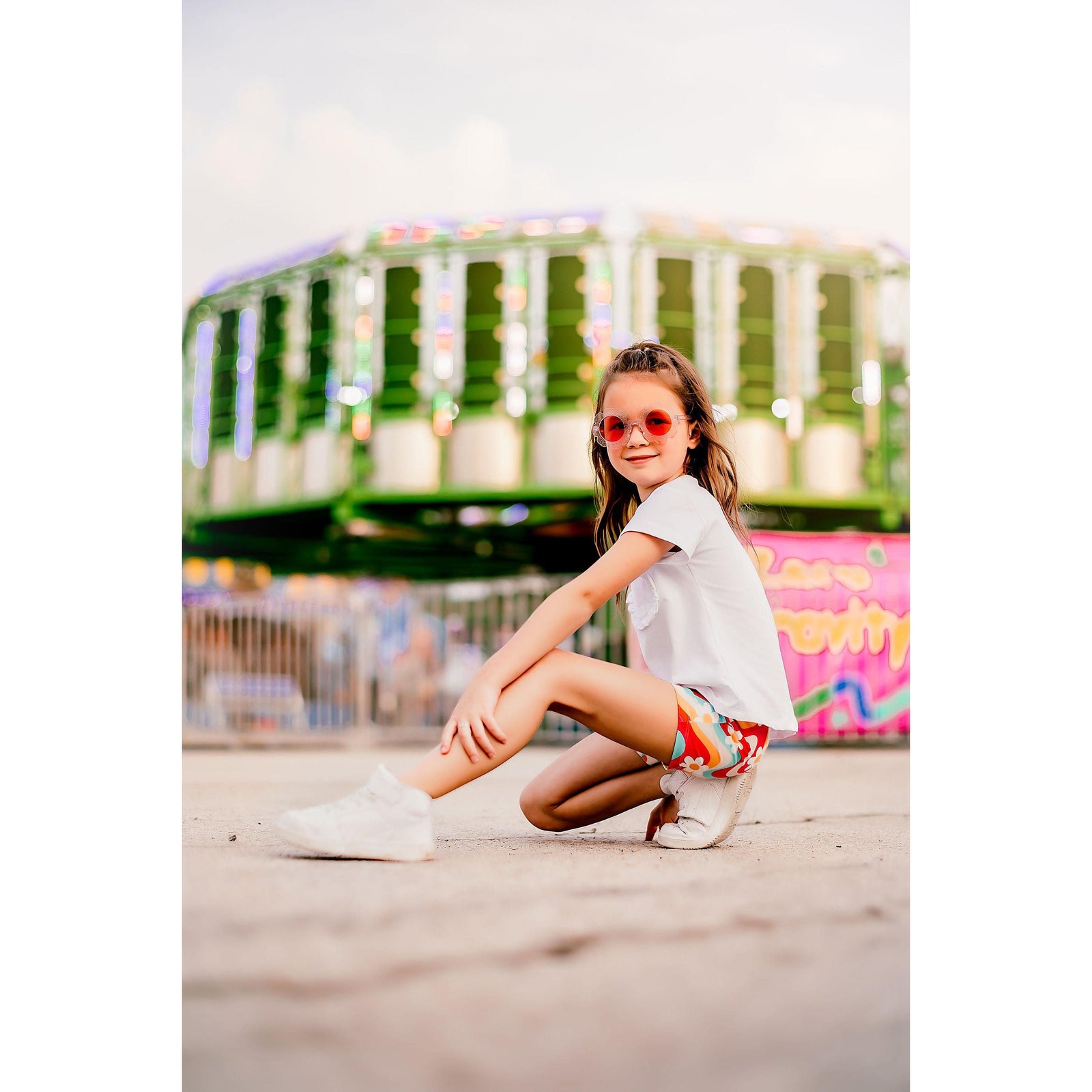 White Ruffle Pocket Tee
