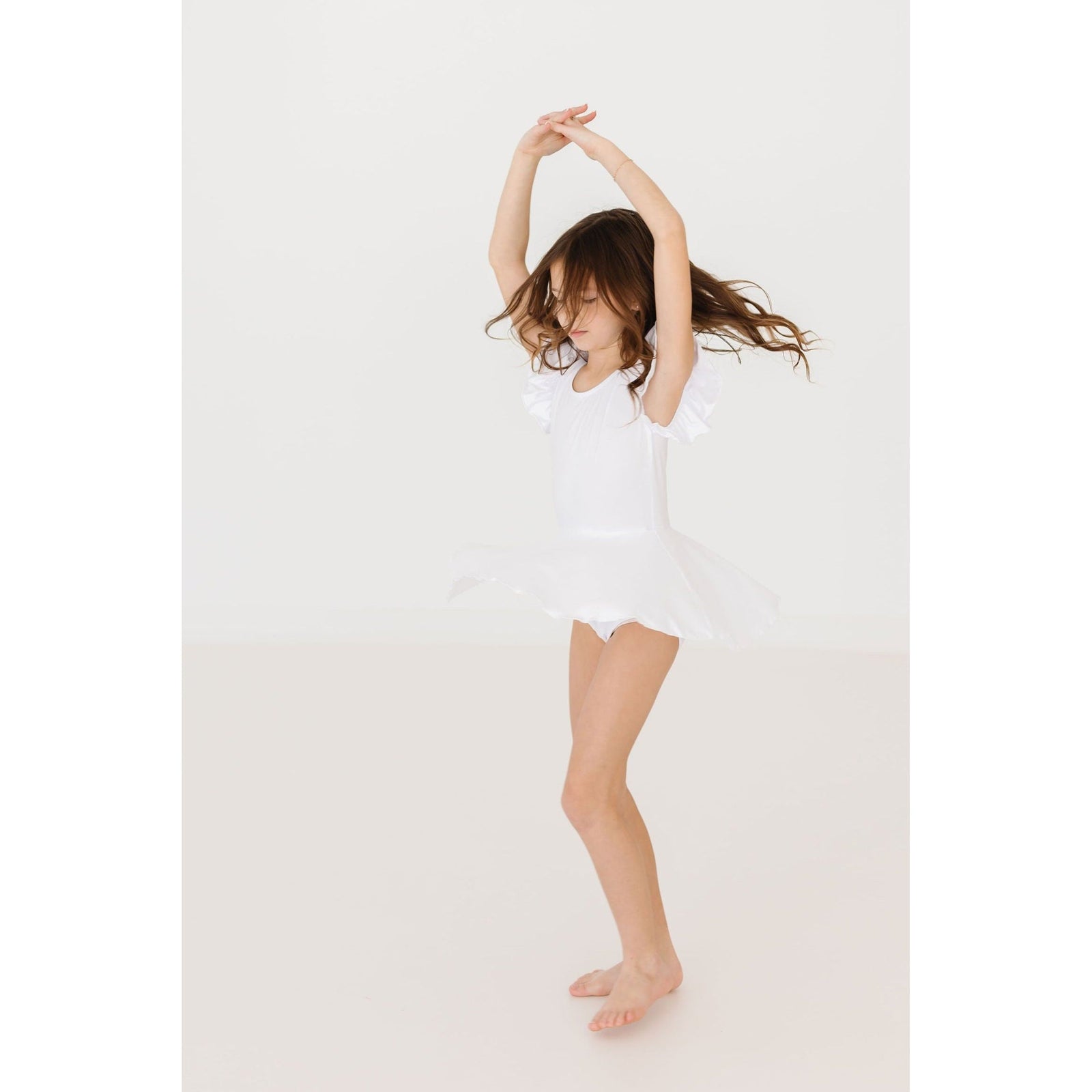 White S/S Twirl Leotard