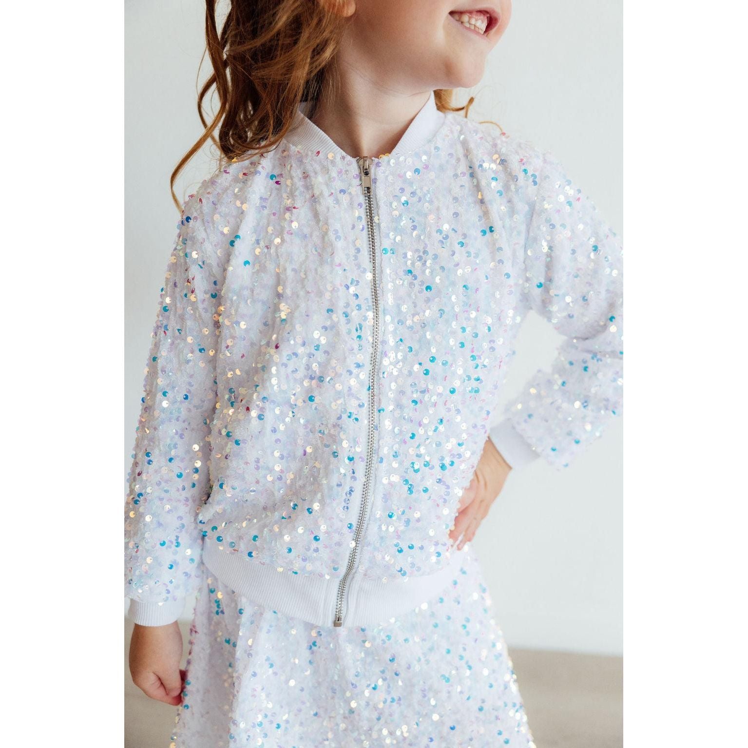 White Velvet Sequin Jacket