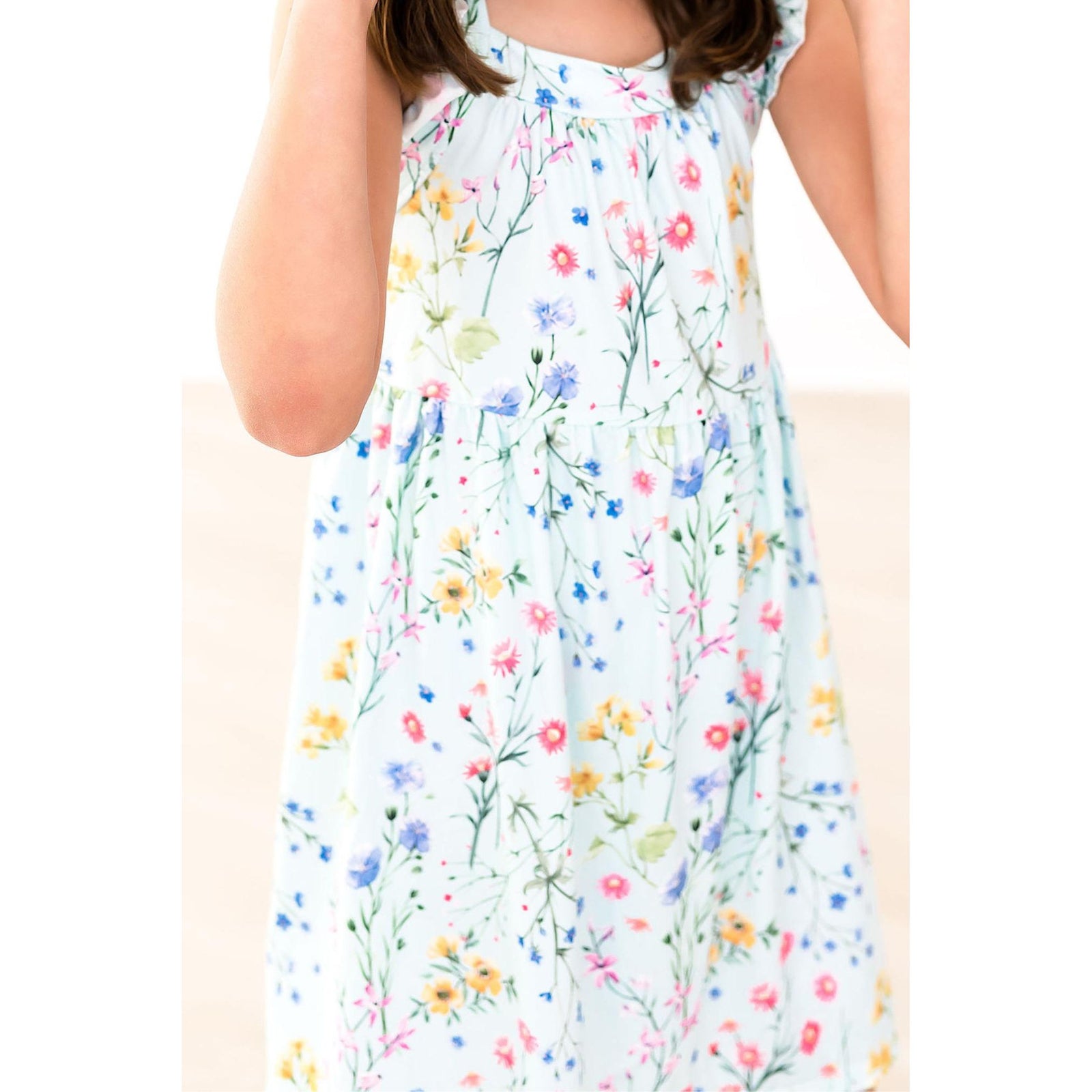 Wild Woods Ruffle Cross Back Dress
