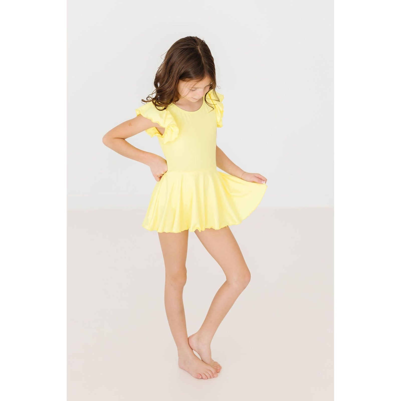 Yellow S/S Twirl Leotard