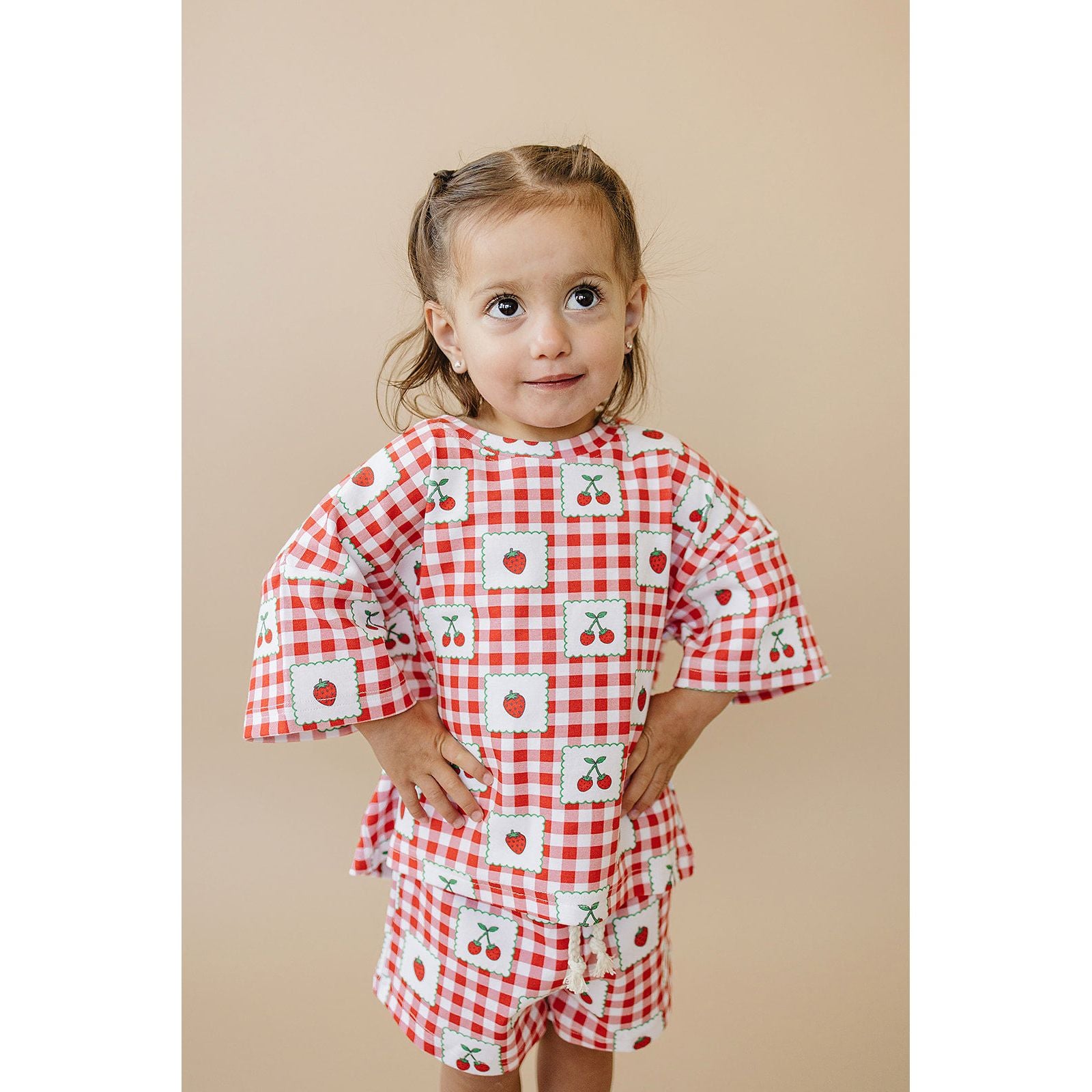 Shorts Set | Strawberry Gingham