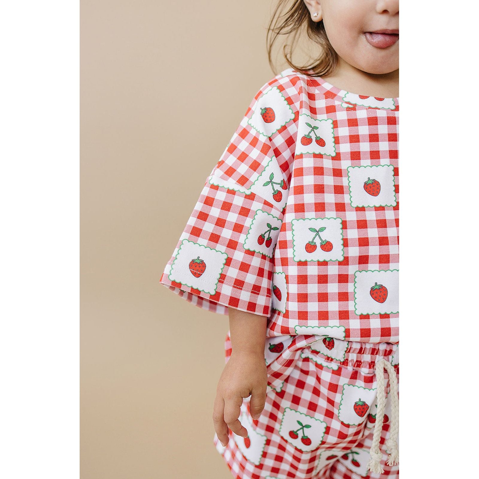 Shorts Set | Strawberry Gingham